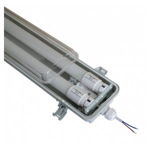Світильник LED-SH-40 2×1200 IP65 з лампами 18Вт 6400К і запобіжником PULS-10, Евросвет