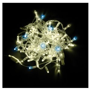 Гірлянда світлодіодна вулична STARLIGHT бахрома теплий/білий Flash 75LED IP44 прозорий 2×0,7м, Евросвет