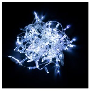 Гірлянда світлодіодна вулична STARLIGHT лінійна білий Flash 100LED IP44 прозорий 5м, Евросвет