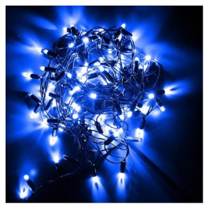 Гірлянда світлодіодна вулична STARLIGHT лінійна синій 100LED IP44 чорний 5м, Евросвет