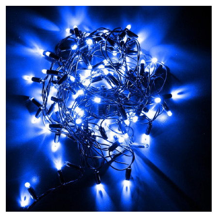 Гірлянда світлодіодна вулична STARLIGHT лінійна синій 100LED IP44 чорний 5м, Евросвет