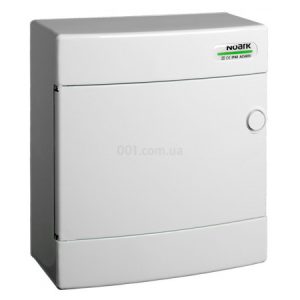 Щиток модульний PNS 8W з білими дверцятами настінний IP40 1×8 модулів, NOARK
