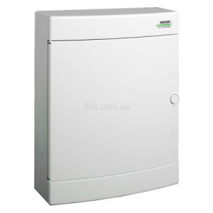 Щиток модульний PNS 24W з білими дверцятами настінний IP40 2×12 модулів, NOARK
