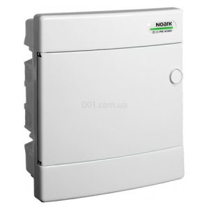 Щиток модульний PNF 8W з білими дверцятами врізний IP40 1×8 модулів, NOARK