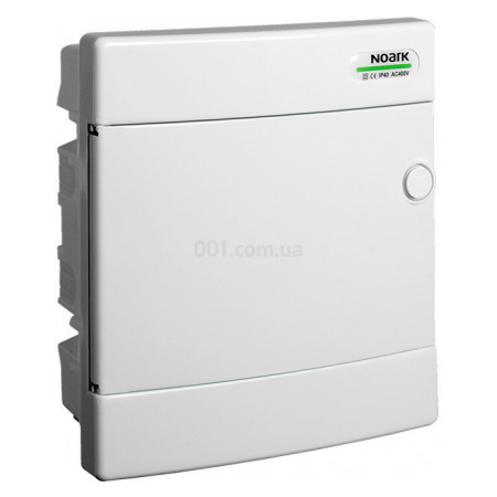 Щиток модульний PNF 8W з білими дверцятами врізний IP40 1×8 модулів, NOARK