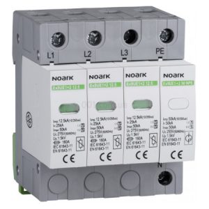 Обмежувач перенапруги Ex9UE1+2 клас 1+2 (B+C) 12,5кА 275V/AC 3P+N із додатковим контактом, NOARK