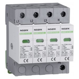 Обмежувач перенапруги Ex9UE1+2 клас 1+2 (B+C) 12,5кА 275V/AC 4P із додатковим контактом, NOARK