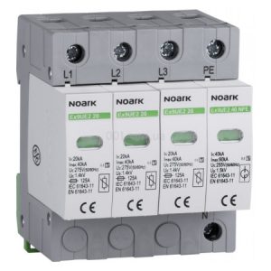 Обмежувач перенапруги Ex9UE2 клас 2 (C) 20кА 275V/AC 3P+N із додатковим контактом, NOARK