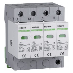 Обмежувач перенапруги Ex9UE2 клас 2 (C) 20кА 275V/AC 4P із додатковим контактом, NOARK