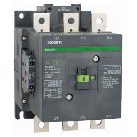 Контактор Ex9C300 22 3P 230V AC/DC 300A AC-3 2НВ+2НЗ, NOARK