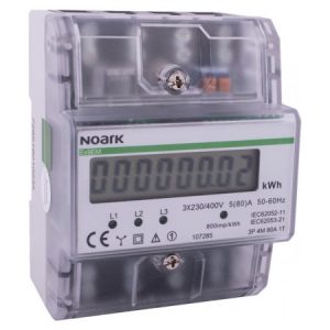 Лічильник електроенергії Ex9EM 3P 4M 80A 1T 3-фазний 4MU 80A 1-тарифний, NOARK