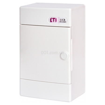 Щит зовнішній розподільний ECT 4 PO (4 модулі, білі дверцята), ETI