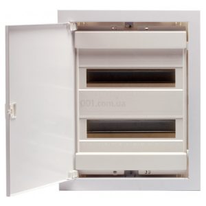 Щит металопластиковий ECG28 PO (24+4 модулі, пластикові білі дверцята), ETI