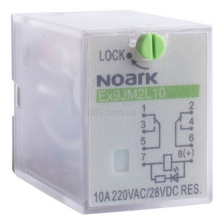 Реле проміжне Ex9JM2L10 110VAC 2CO 10A 110V/AC, NOARK