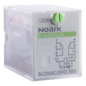 Реле проміжне Ex9JM2L05 110VAC 2CO 5A 110V/AC, NOARK