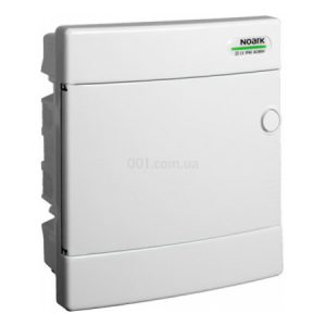 Щиток модульний PNF 4W з білими дверцятами врізний IP40 1×4 модулі, NOARK