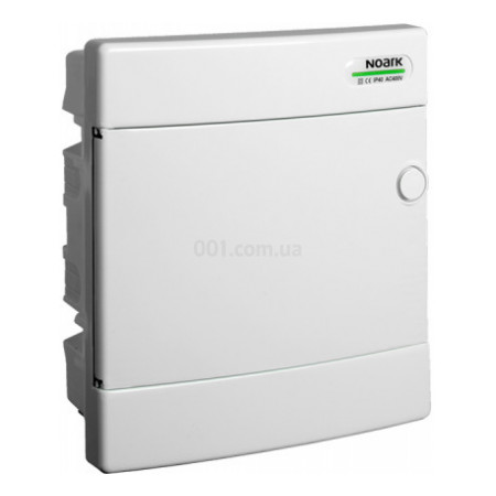 Щиток модульний PNF 4W з білими дверцятами врізний IP40 1×4 модулі, NOARK