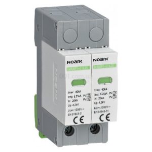 Обмежувач перенапруги Ex9UEP1+2 6.25 2P 1000 EU клас 1+2 6,25кА 1000V DC, NOARK