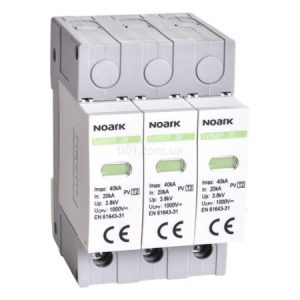 Обмежувач перенапруги Ex9UEP 20 3P 1200 (N) клас ІІ 20кА 1200V DC для не заземлених PV систем, NOARK