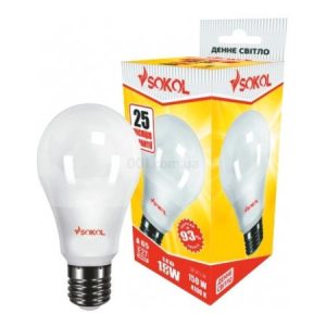 Світлодіодна (LED) лампа A65 18Вт 220В E27 4100К, Sokol
