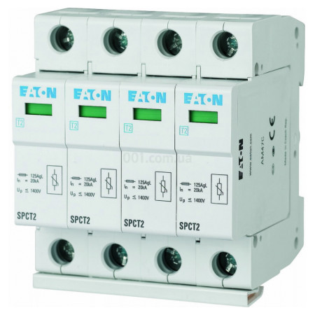 Обмежувач імпульсних перенапруг (ПЗІП) SPCT2-460/4 4P 460В 20кА, Eaton
