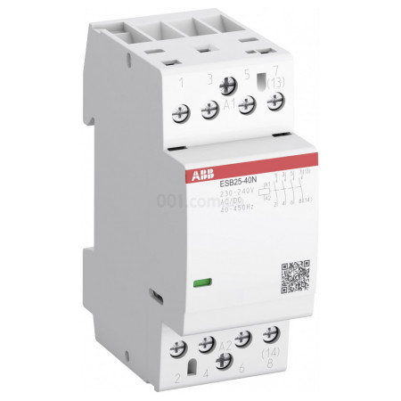 Контактор модульний ESB25-40N-06 25A 230V AC/DC 4NO, ABB