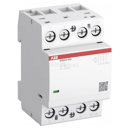 Контактор модульний ESB63-40N-06 63A 230V AC/DC 4NO, ABB