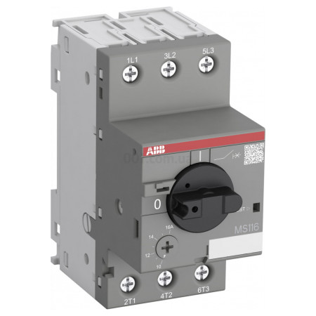Автомат захисту двигуна (АЗД) MS116-1.6 1...1,6А, ABB
