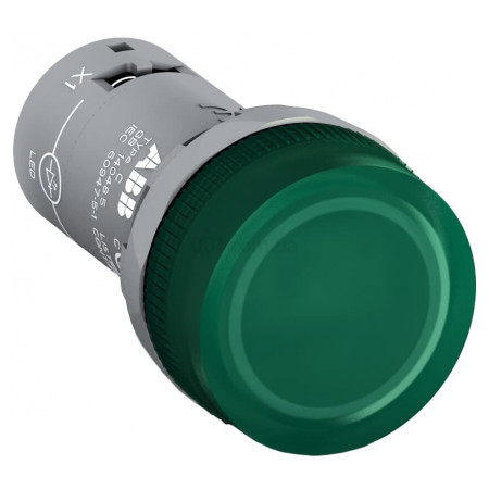 Лампа світлосигнальна LED 220В DC зелена CL2-520G, ABB