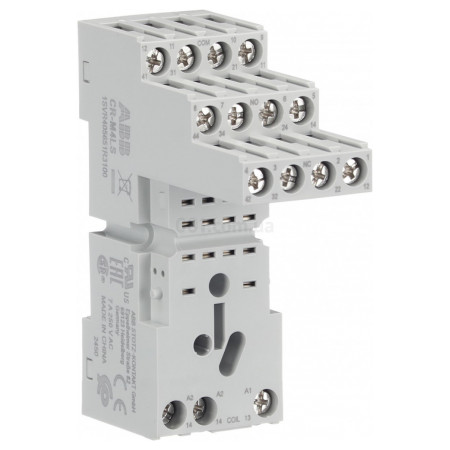 Цоколь CR-M4LS для проміжних реле CR-M (2CO/4CO), ABB