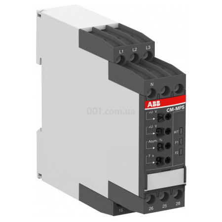 Реле контролю напруги CM-MPS.41S 3-фазне 300-500В AC (лінійна), ABB