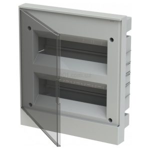 Корпус пластиковий BEF402224 вбудовуваний на 24 модулі (прозорі двері) basic E, ABB