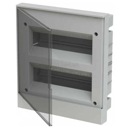 Корпус пластиковий BEF402224 вбудовуваний на 24 модулі (прозорі двері) basic E, ABB