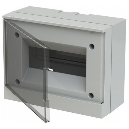 Корпус пластиковий BEW402208 накладний на 8 модулів (прозорі двері) basic E, ABB