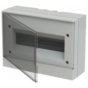 Корпус пластиковий BEW402212 накладний на 12 модулів (прозорі двері) basic E, ABB