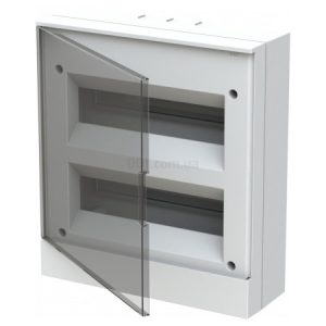Корпус пластиковий BEW402224 накладний на 24 модулі (прозорі двері) basic E, ABB