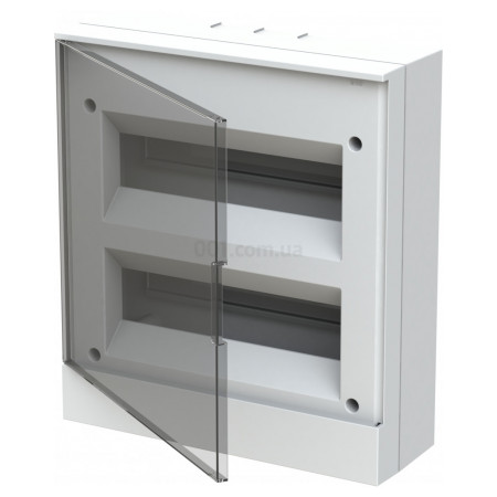 Корпус пластиковий BEW402224 накладний на 24 модулі (прозорі двері) basic E, ABB