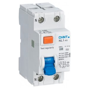 ПЗВ NL1-63 2P 63A 30mA тип АС 6kA DB, CHINT