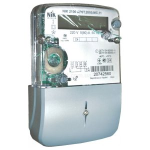 Лічильник електроенергії NIK2100 AP6Т.2000.МC.11 5(80)А 1-фазний багатотарифний, NiK