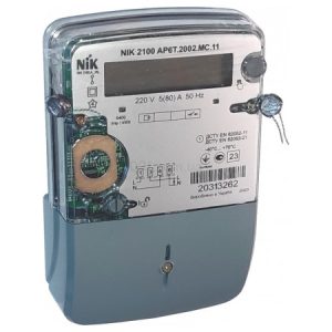 Лічильник електроенергії NIK2100 AP6Т.2002.МC.11 5(80)А 1-фазний багатотарифний, NiK