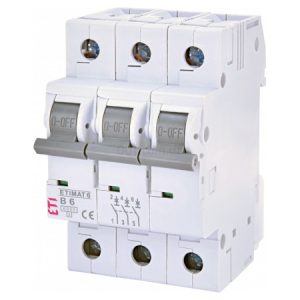 Автоматичний вимикач ETIMAT 6 (6кА) 3P 6 А хар-ка B, ETI