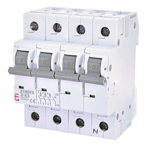 Автоматичний вимикач ETIMAT 6 (6кА) 3P+N 4 А хар-ка B, ETI