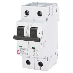 Автоматичний вимикач ETIMAT 10 (10кА) 2P 4 А хар-ка C, ETI