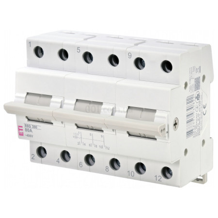 Перемикач навантаження SSQ 380 (1-0-2) 3P 80A, ETI