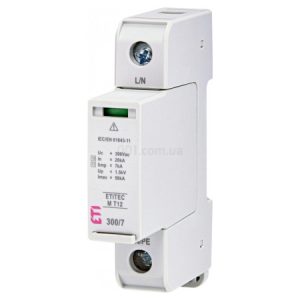 Обмежувач перенапруги ETITEC M T12 300/7 (1+0, 1P, TNC), ETI