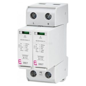 Обмежувач перенапруги ETITEC M T12 300/7 (2+0, 2P, TNC-S), ETI