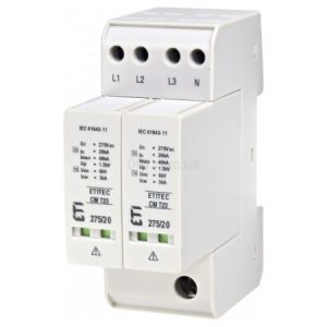 Обмежувач перенапруги ETITEC CM T23 275/20 (4+0, 2P, TNC-S), ETI