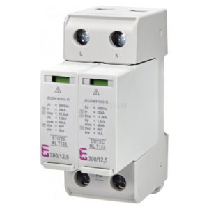 Обмежувач перенапруги ETITEC ML T123 300/12,5 (2+0, 2P, TNC-S), ETI