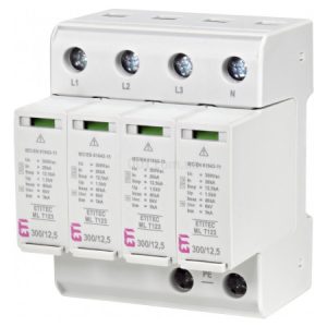 Обмежувач перенапруги ETITEC ML T123 300/12,5 (4+0, 4P, TNC-S), ETI