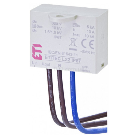 Обмежувач перенапруги ETITEC LX2 IP67, ETI